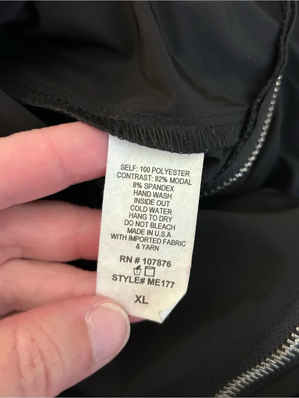 Sun Kim XL Parachute jacket/ coat Drawstring Black Oversize With Pockets VGC - Picture 11 of 11